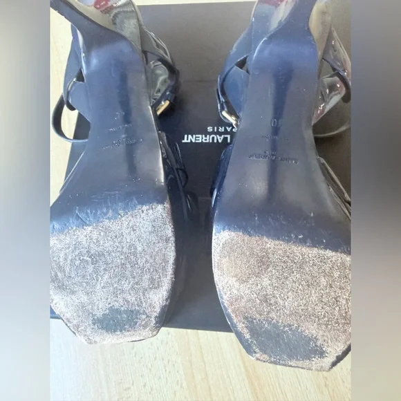 Saint Laurent Tribute Platform Sandals in Patent Leather Size 40 - Picture 4 of 8